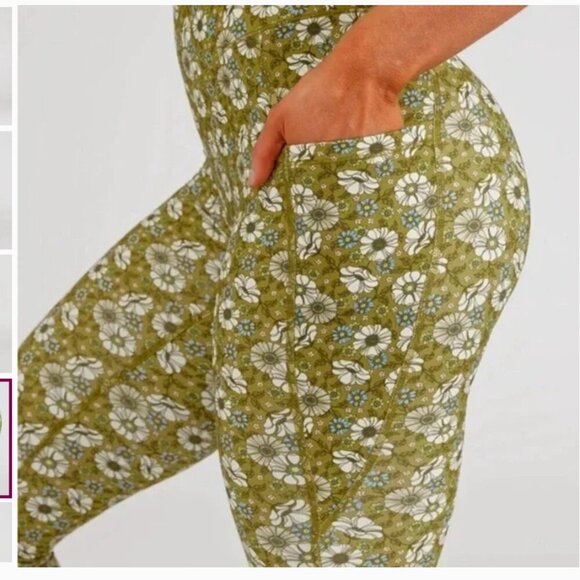 NWT BuffBunny Rosa Pocket Legging Flower Petal Medium - Picture 2 of 7